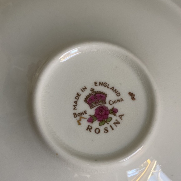 Rosina Bone China teacup and set  , Gold brushed edge - Picture 10 of 11